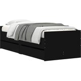  Okvir kreveta s ladicama crni 90 x 190 cm | shoptok.hr