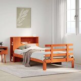 vidaXL Knjižna postelja brez vzmetnice vošč. rjava 100x200 cm borovina | Shoptok.si