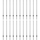  Stup za ogradu 22 pcs Siva 160 cm Čelik | shoptok.hr