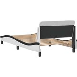  Okvir za krevet Dover bijelo-crni 100x200cm umjetna koža | shoptok.hr