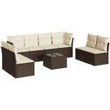  9-dijelni set vrtnih sofa s jastucima poliratan smeđi | shoptok.hr