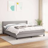  Krevet box spring s madracem svjetlosiva 160x200 cm tkanina Cijene