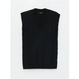 LC Waikiki V-Neck Self-Patterned Women's Knitwear Sweater Cene