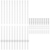  Stup za ogradu 11 pcs Srebrno 120 cm Čelik | shoptok.hr
