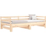  Izvlečna dnevna postelja 2x(90x190) cm trdna borovina, (20725325) | Shoptok.si
