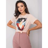 Fashion Hunters Salmon T-shirt with sequined application | shoptok.hr