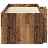  Loft krevet s ormarom 3 kom. Staro drvo Konstruirano drvo Smeđa 98.5 x 200 cm | shoptok.hr