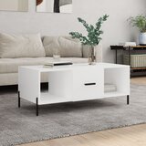 The Living Store Klubska mizica bela 102x50x40 cm inženirski les - Klubska Mizica, (21574626) Cene