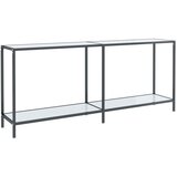 Maison Chic konzolna miza - miza ob steni bela 180x35x75,5 cm kaljeno steklo, (21785986) Cene