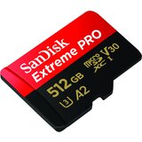 San Disk Extreme PRO microSDXC 512GB + SD Adapter do 200MB/s & 140MB/sA2 C10 V30 UHS-I U3 | Shoptok.si