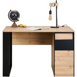 Voleo pisalna miza leseni material črna, hrast artisan | Shoptok.si