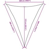  Jedro za zaštitu od sunca 160 g/m² Trokutasto plavo 5x6x6 m HDPE | shoptok.hr
