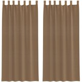 vidaXL Voile zavese z zankami 2 kosa svetlo rjave 140x225 cm, (5000297185) | Shoptok.si