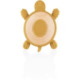 Zopa Silicone Wooden Teether Turtle grizalo 0 m+ Mustard Yellow 1 kos u