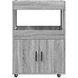 Barska kolica boja smeđeg hrasta 50x41x89 cm konstruirano drvo | shoptok.hr