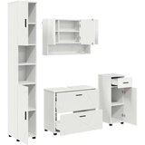 vidaXL Set namještaja za kupaonicu Zidne 4 pcs Bijelo 30 x 35 x 192 cm | shoptok.hr