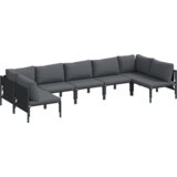  Sjedeća garnitura za vrt 7 pcs Antracit Čelik | shoptok.hr