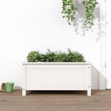 Maison Chic Vrtno cvetlično korito - Cvetlični Lonec belo 82,5x40x39 cm trdna borovina, (21790051) | Shoptok.si