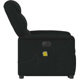  Električni masažni naslonjač na podizanje od tkanine crni | shoptok.hr