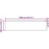  Čipkasta zavjesa sa zavjesama Bijelo 1200 x 300 cm Poliester | shoptok.hr
