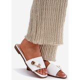 Boto Women's Flat Heeled Slippers With Bow White Sallariela | shoptok.hr