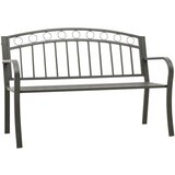 vidaXL Vrtna klop siva 120 cm jeklo Cene