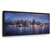 Slika - New York Nights 120x40 U crnom drvenom okviru | shoptok.hr
