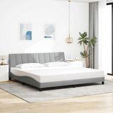 vidaXL Posteljni okvir brez vzmetnice svetlo siv 200x200 cm blago | Shoptok.si