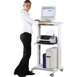 Twinco računalniška miza, z dvema policama, vxšxg 1180 x 600 x 500 mm, svetlo siva ral 7035 Cene