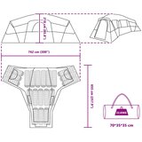  Obiteljski šator Siva i narančasta 762 x 655 x 218 cm taft | Eponuda.com