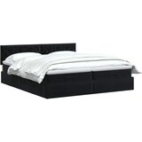  Krevet od pjene s madracem i LED-om Crna 180 x 200 cm Baršun | shoptok.hr
