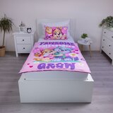 Jerry Fabrics Ružičasta pamučna dječja posteljina za dječji krevetić 100x135 cm Paw Patrol "Pawsome friendships grow" – | shoptok.hr