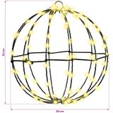  Lopta Topla bijela 30 x 30 x 32 cm Metal 96 LED lampica | shoptok.hr