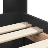  Krevetna konstrukcija s pohranom i uzglavljem Crna 90 x 200 cm | shoptok.hr