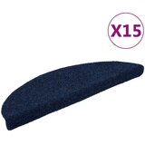  Prostirke za stepenice, samoljepljive, 15 kom 56x17x3 cm, tamnoplave, poluokrugle | shoptok.hr