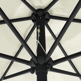  Vrtni suncobran LED s aluminijskim stupom 270 cm pijesak bijeli | shoptok.hr