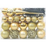 vidaXL Set božičnih okraskov med 150 LED 61 pcs Zlata Plastika | Shoptok.si