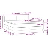  s oprugama i madracem sivi 160x200 cm od umjetne kože | shoptok.hr