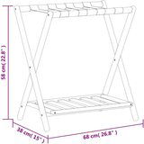 The Living Store Stalak za prtljagu crni 68 x 38 x 58 cm od bambusa | shoptok.hr