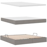  LED krevet za pohranu s madracem Sivosmeđa 160 x 200 cm Tkanina | shoptok.hr