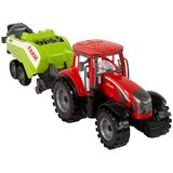  Rdeči kmetijski traktor z zelenim sejalnikom na trenje | Shoptok.si