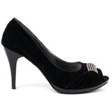 Shelvt Open toe pumps black Cene