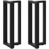 Maison Chic konzolna miza - miza ob steni noge T-oblika 2 kosa črna 25x28x(72-73) cm jeklo, (21786059) | Shoptok.si