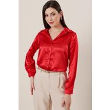 By Saygı Lightly Flowy Satin Shirt | shoptok.hr
