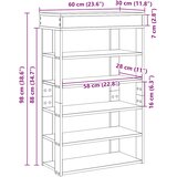  Stalak za cipele crni 60x30x98 cm od konstruiranog drva | shoptok.hr