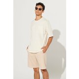 ALTINYILDIZ CLASSICS Men's Milk Brown Standard Fit Regular Fit 100% Cotton Pocket Shorts Cene