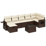 vidaXL 8-dijelni set vrtnih sofa s jastucima smeđi od poliratana | shoptok.hr