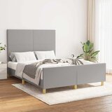  Okvir za krevet bez madraca svjetlosivi 140 x 190 cm od tkanine | shoptok.hr