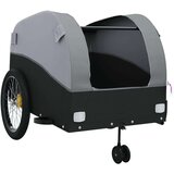 Prikolica za bicikl crno-siva 45 kg željezna | shoptok.hr