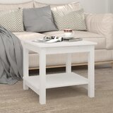  Stolić za kavu bijeli 50 x 50 x 45 cm od masivne borovine | Eponuda.com